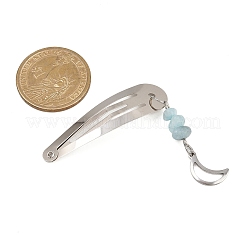 6 Stück 6 Stile Eisen-Haarspangen mit Druckknöpfen&nbsp;PHAR-JH00142