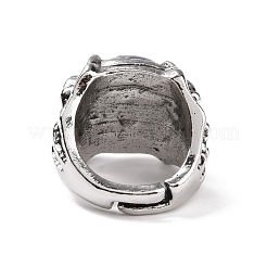 Böse Augen Glass Breitbandringe für Männer&nbsp;RJEW-E017-01AS-01