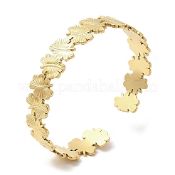 Bracelets manchettes en acier inoxydable 304&nbsp;BJEW-K267-02G