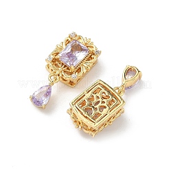 Perles de zircone cubique micro pave en Laiton&nbsp;KK-Z139-03G