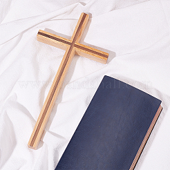Cruz de madera de nogal y caucho&nbsp;AJEW-WH0041-40