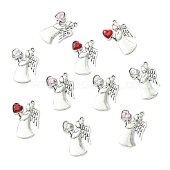 30 pendentif en alliage argent antique avec strass&nbsp;FIND-CJ0006-07