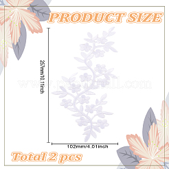 2 Stück Pflaumenblüten-Aufnäher aus Baumwolle&nbsp;PATC-LP0001-03