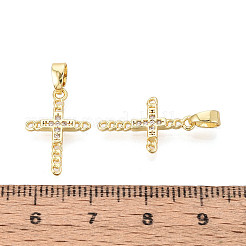 Messing micro pave klare zirkonia anhänger&nbsp;KK-N259-19G