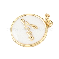 Pendentifs d'émail en laiton &nbsp;KK-L251-02G-F04