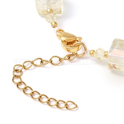 Braccialetti elasticizzati da donna con perline di vetro elettrolitico&nbsp;BJEW-JB11213-04