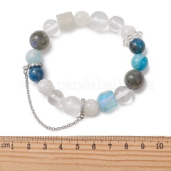 Bracelets extensibles en perles de pierres précieuses mélangées naturelles pour femmes&nbsp;BJEW-TA00739-03