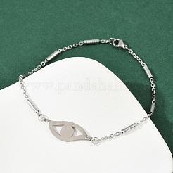 Bracciali a maglie in acciaio inossidabile 304 per donna&nbsp;BJEW-H208-01P