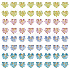 200 Stück 4 Farben plattierte transparente Acrylperlen&nbsp;OACR-TA0004-53