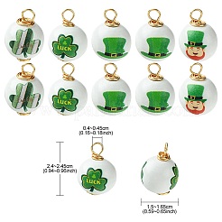 10 Stück bedruckte Holzanhänger zum St. Patrick's Day&nbsp;FIND-FS0001-89