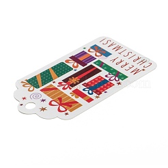 Cartes d'affichage de cordon de papier kraft de thème de noël rectangle&nbsp;CDIS-K003-02E