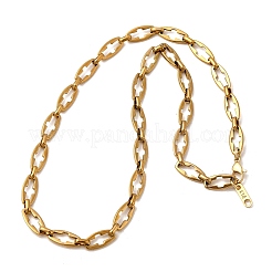 Collares de cadena de eslabones cruzados de acero inoxidable 304 para mujeres y hombres.&nbsp;NJEW-JN05433-01