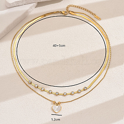 201 Edelstahl Pavé-Fassung mit natürlicher Muschel und Kristall-Strass-Herzanhänger&nbsp;VQ9886