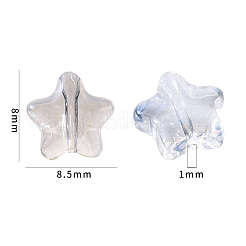 20pcs transparente sprühlackierte Glasperlen&nbsp;GLAA-YW0001-14