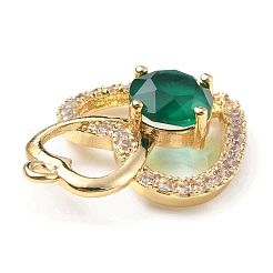 Ottone con pendenti in vetro k9 e strass&nbsp;KK-C024-11KCG-01