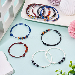 12 stücke 6 farben polyester schnur geflochtene armbänder frauen&nbsp;BJEW-TA0001-23