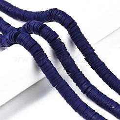 Flache runde handgemachte Fimo Perlen&nbsp;CLAY-R067-12mm-35