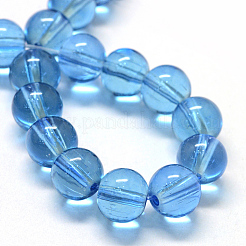 Peinture de cuisson pour perles rondes en verre transparent&nbsp;DGLA-Q022-8mm-06