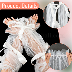 1 Paar Polyester-Ärmelschoner für die Braut&nbsp;AJEW-GF0012-07