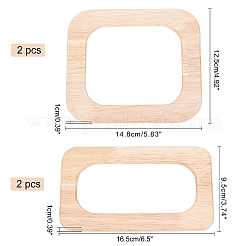 4 poignée de sac en bois de 2 styles&nbsp;WOOD-CA0001-28