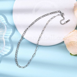 4.5mm 04 Edelstahl Figaro Kette Büroklammer Kette Halsketten&nbsp;NJEW-JN05576