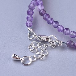 Améthyste naturelle des colliers de perles&nbsp;NJEW-K114-B-A21