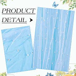 Tessuto in pizzo di poliestere&nbsp;DIY-WH0504-380B