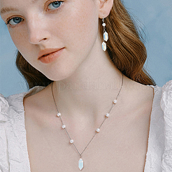 Opalite Doppelterminal spitze Anhänger&nbsp;G-OC0004-05D
