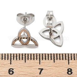 Pendientes de botón de acero inoxidable 304 que no se deslustran&nbsp;EJEW-P235-01P