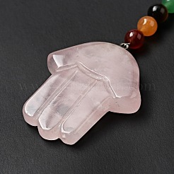 Natur- und Synthetik-Chakra-Schlüsselanhänger aus gemischtem Stein&nbsp;KEYC-F034-01