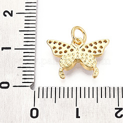 Pendenti in zirconi cubici trasparenti in micro pavè di ottone&nbsp;KK-N268-13G