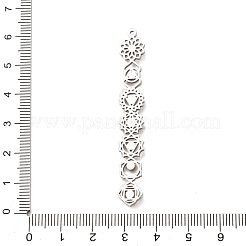 Pendentifs Chakra en acier inoxydable 304 de grande taille&nbsp;STAS-F367-14P