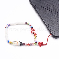 Sangles mobiles perlées au chalumeau faites à la main pour noël&nbsp;HJEW-JM00446-03