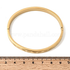 Bracelets articulés en acier inoxydable 304 gravés de chevrons&nbsp;BJEW-D408-28G