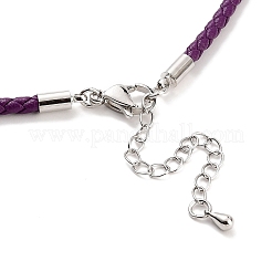 Geflochtene runde Kunstlederarmbänder herstellen&nbsp;BJEW-H610-01P-10
