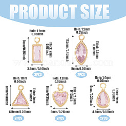 10 pendentif en laiton et zircone cubique&nbsp;KK-TADJ0001-30A