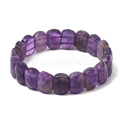 Stretcharmbänder mit natürlichen Amethystperlen für Damen und Herren&nbsp;G-K303-01E