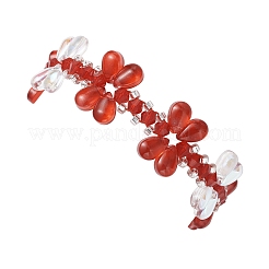 Bracelets tressés en perles bicônes en cristal autrichien imitation pour femmes&nbsp;BJEW-MZ00177-01