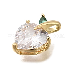 Messingpflaster klare Zirkonia Charms&nbsp;KK-Q048-21G