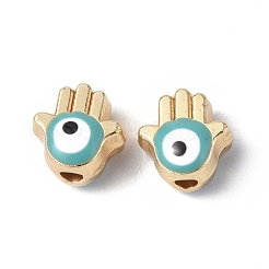 Legierungs-Emaille-Evil-Eye-Perlen&nbsp;ENAM-G214-04G