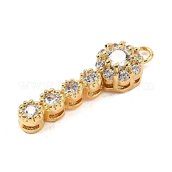 Pendentifs avec zircon cubiques à micro-pavés en laiton&nbsp;KK-F901-03E-G