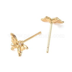 Aretes de circonita cúbica transparente con micropavé de latón Shegrace&nbsp;XGRQ4N197-725G
