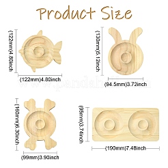 4 Stück 4 Stile Holz-Armband-Ausstellungstabletts&nbsp;BDIS-CJ0001-01