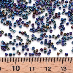 Perles cylindriques en verre plaqué dépoli&nbsp;SEED-S047-F-001