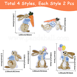 8 Stück 4 Stile Polyester-Kleidungsflicken&nbsp;DIY-CY0003-56