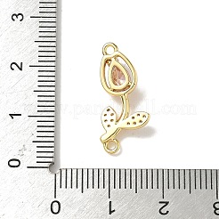 Ciondoli a forma di tulipano con zirconi cubici in ottone&nbsp;KK-I276-51G-02
