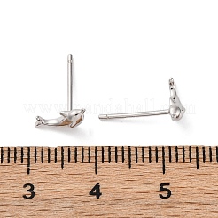 925 Ohrstecker in Delfinform aus Sterlingsilber&nbsp;EJEW-R015-01P