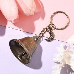 Porte-clés avec cloche en fer et pendentif en alliage creux&nbsp;KEYC-JKC00998-03