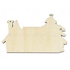 Ornement pendentif en bois&nbsp;WOOD-N005-70