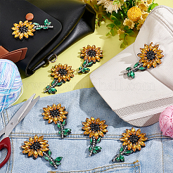 Sonnenblumen-Strassapplikationen&nbsp;AJEW-WH0367-60
